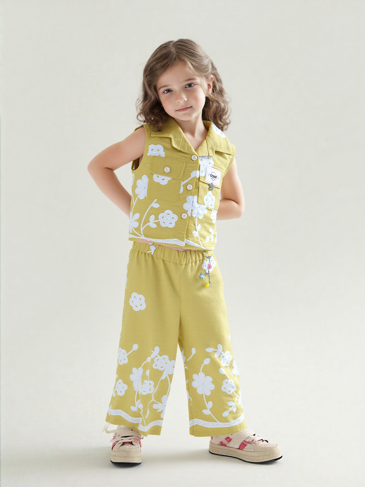 Girls Embroidered Co-Ord Set [GCS-7715] (1-6Years)