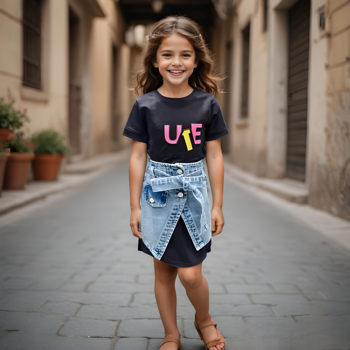 Girls Black Imported Dress [GD-4554] (4-12 Years)