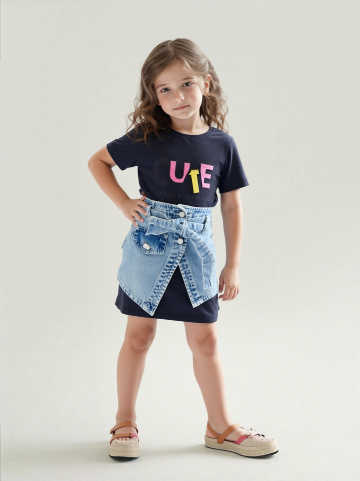 Girls Black Imported Dress [GD-4554] (4-12 Years)