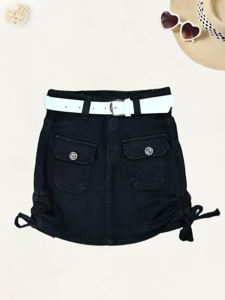 Girl's Black Imported Skirt [GS-947] (4-12Years)