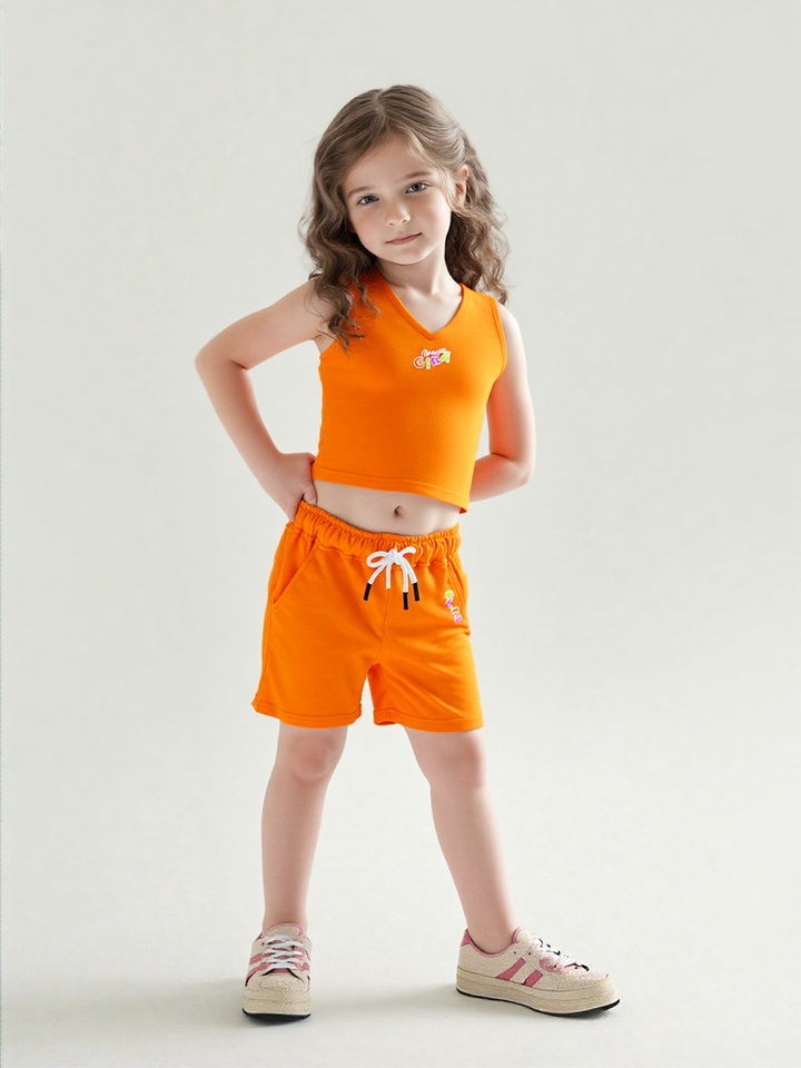 Girl's Summer Casual Co-Ord  Set [GCS-7684] (1-10 Years)