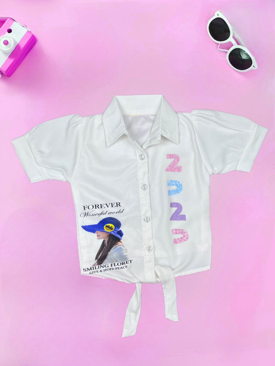 Girls Baby-Pink Imported Shirt [GT-629] [4-12 year]