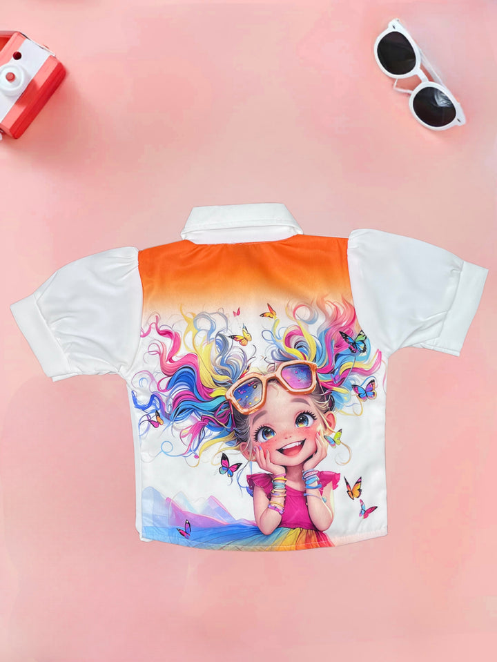 Girls Imported Shirt With Back Print [GT-620] [ 4-12 Years ]
