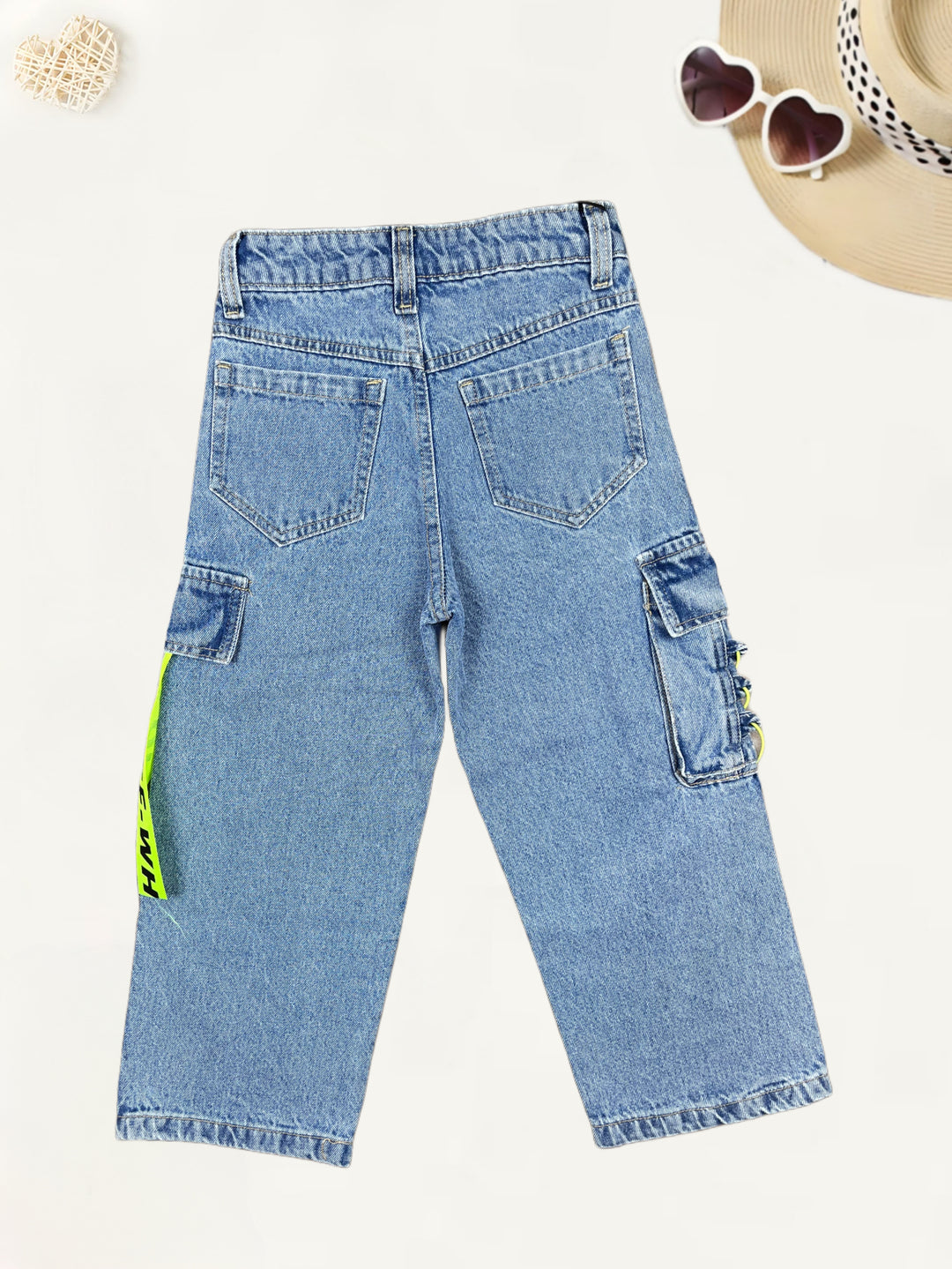 Girls Cargo Wide Leg Jeans [GJ-948] (4-13Years)