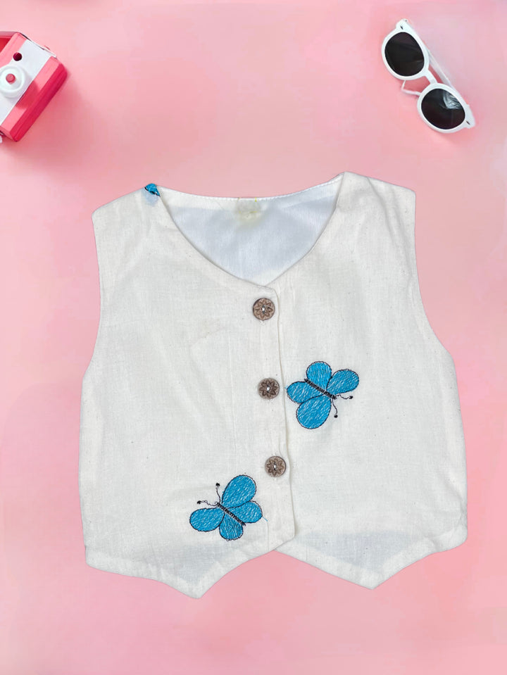 Girl's Embroidered Cotton Co-Ord Set [GCS-7636] (1-12 Years)