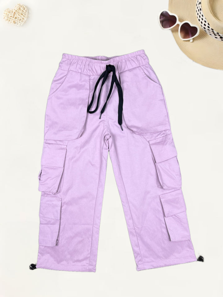 Girls 8 Pocket Parachute Pant [GJ-838] (4-12Years)