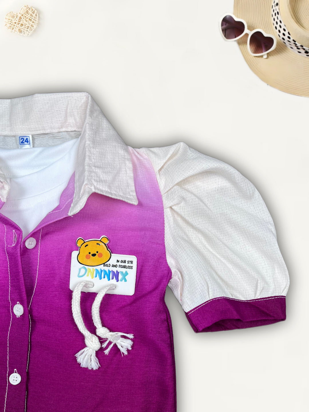 Girls Imported Purple  Shirt With Inner [GT-385] [4-12 year]