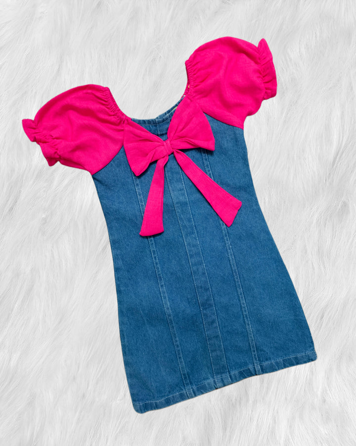 Girls Light Denim Dress [GD-7579] (4-12 Years)