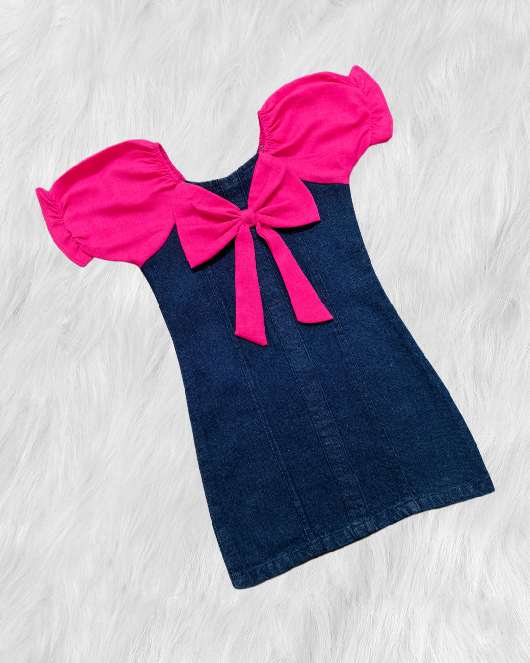 Girls Dark Denim Dress [GD-7578] (4-12Years)
