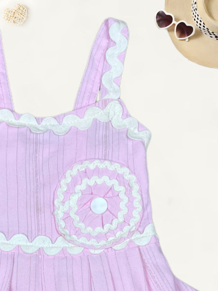 Girl's Imported PIink One-piece [GD-7562] (1-8 Years)