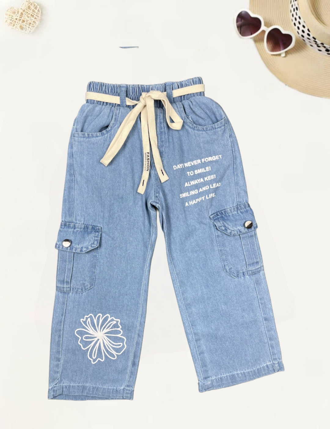 Girl's Soft Denim Co-Ord Set [GCS-7553] (4-12 Years)