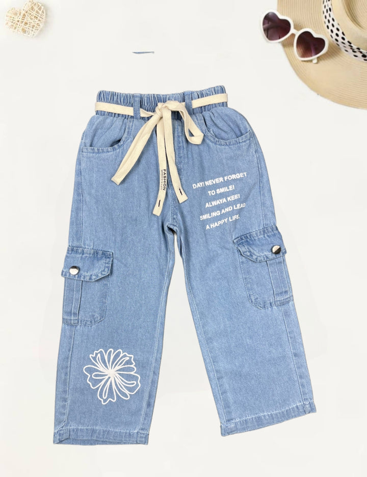 Girl's Soft Denim Co-Ord Set [GCS-7553] (4-12 Years)