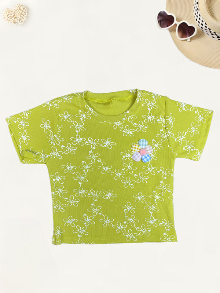Girl's Mustard Yellow Casual Co-Ord  Set [GCS-7501](1-11 Years)