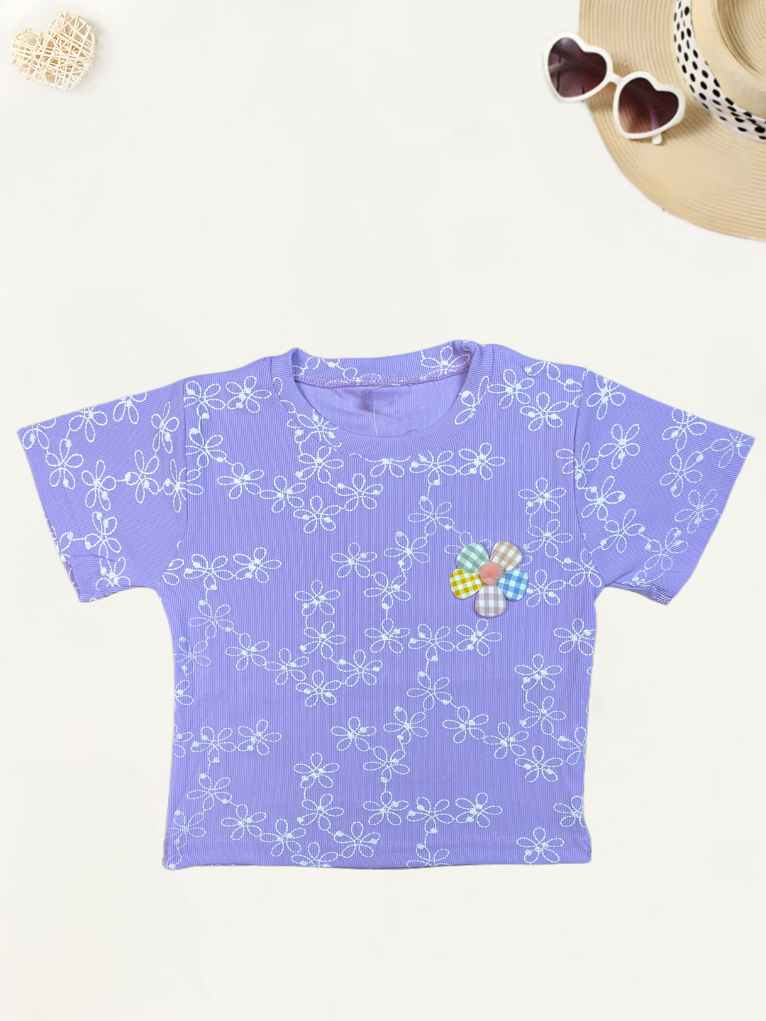 Girl's Lavender Casual Co-Ord  Set [GCS-7502](1-11 Years)
