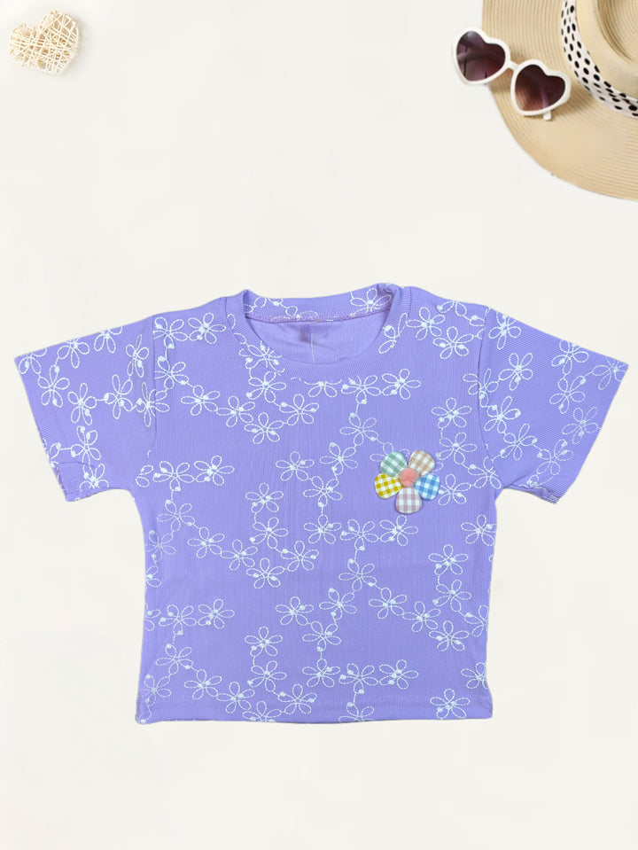 Girl's Lavender Casual Co-Ord  Set [GCS-7502](1-11 Years)