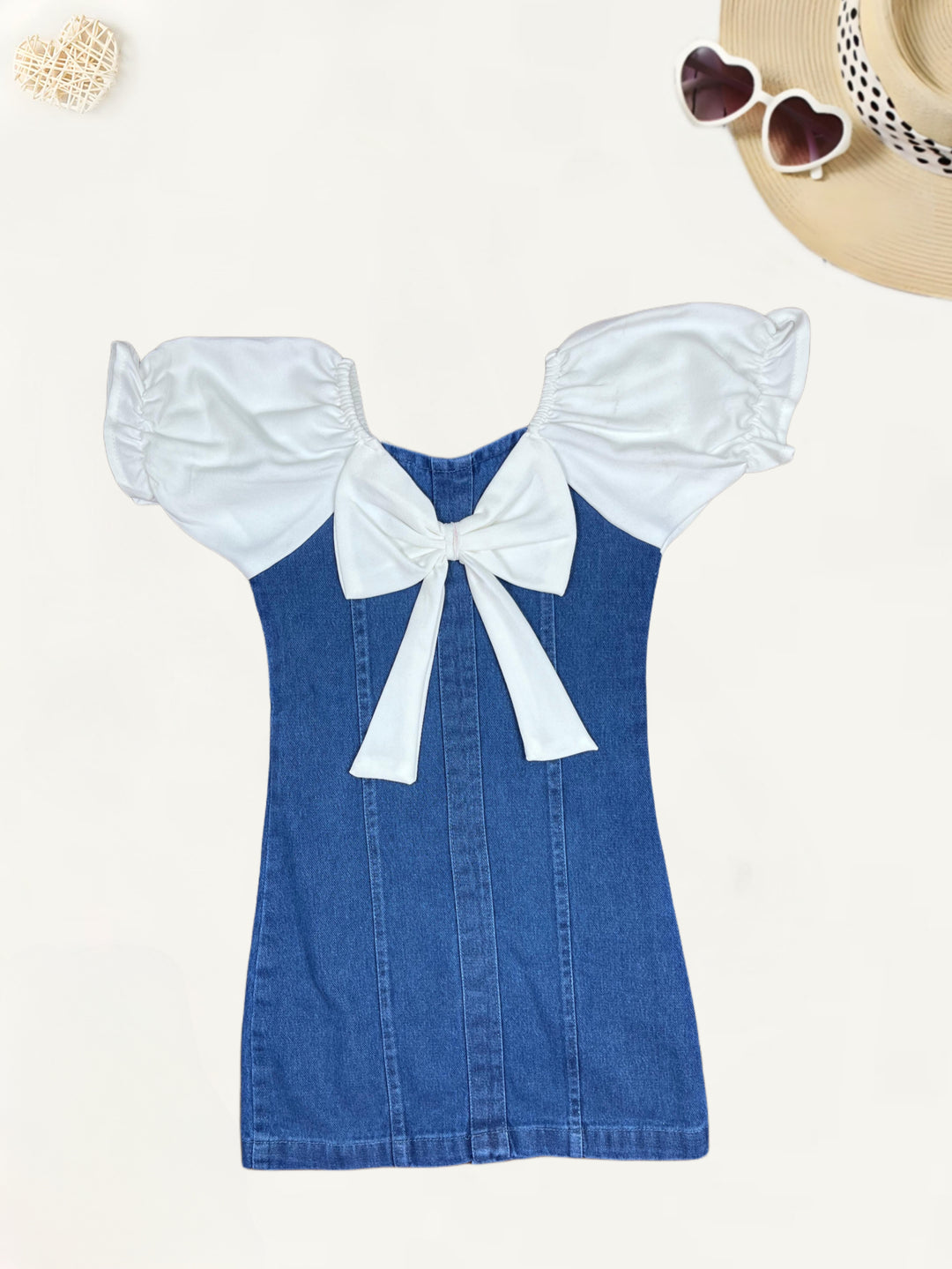 Girls Dark Denim Dress [GD-7486] (3-12 Years)