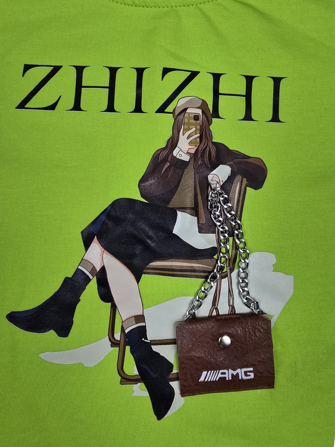 Girls Imported Green Over Size T-Shirt  [GT-785] [ 4-12 Years ]