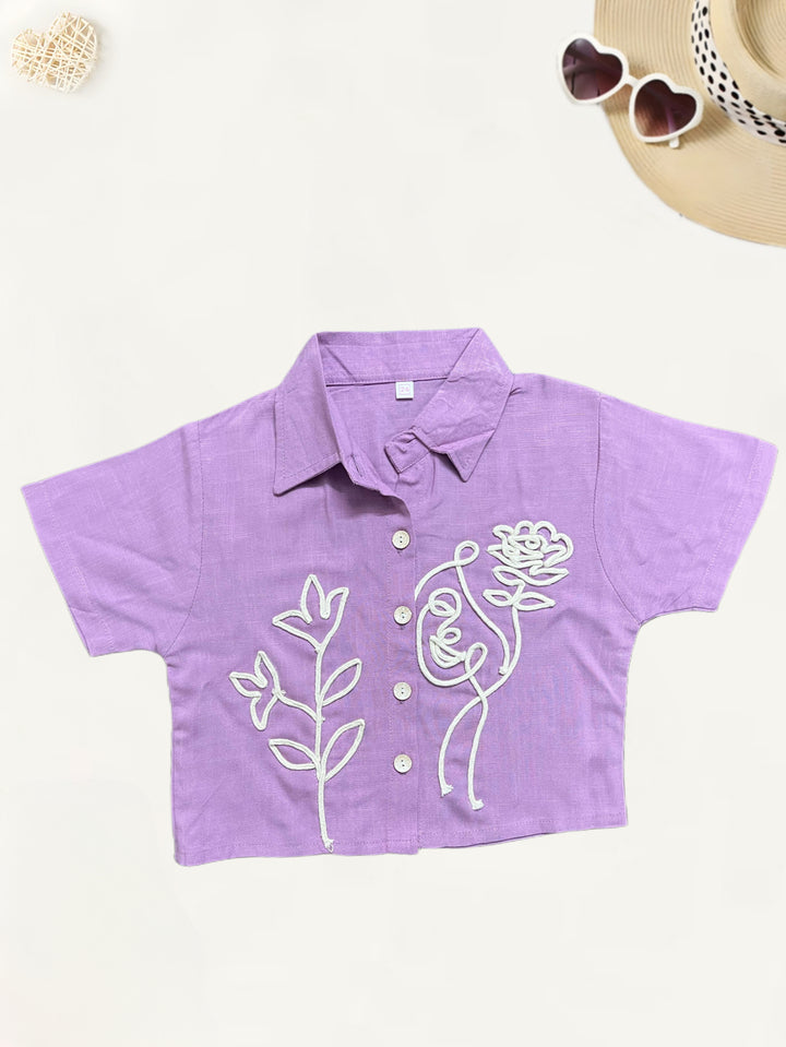 Girls Onion Embroidered Co-Ord Set [GCS-7419] (4-12Years)
