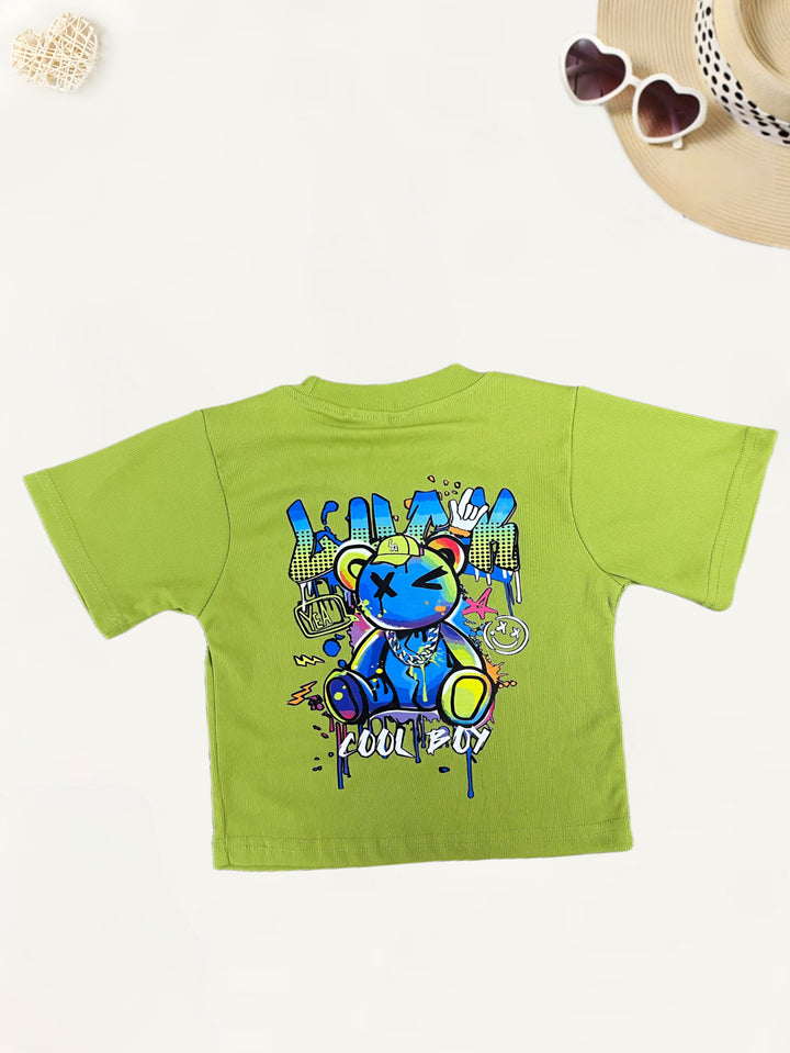 Girls Over Size T-Shirt With Back Print [GT-595] [ 4-12 Years ]