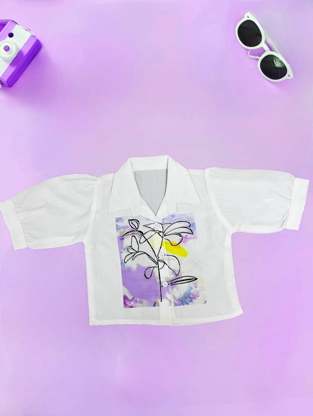 Girl's Cotton Printed Co-Ord  Set [GCS-7333](4-12 Years)