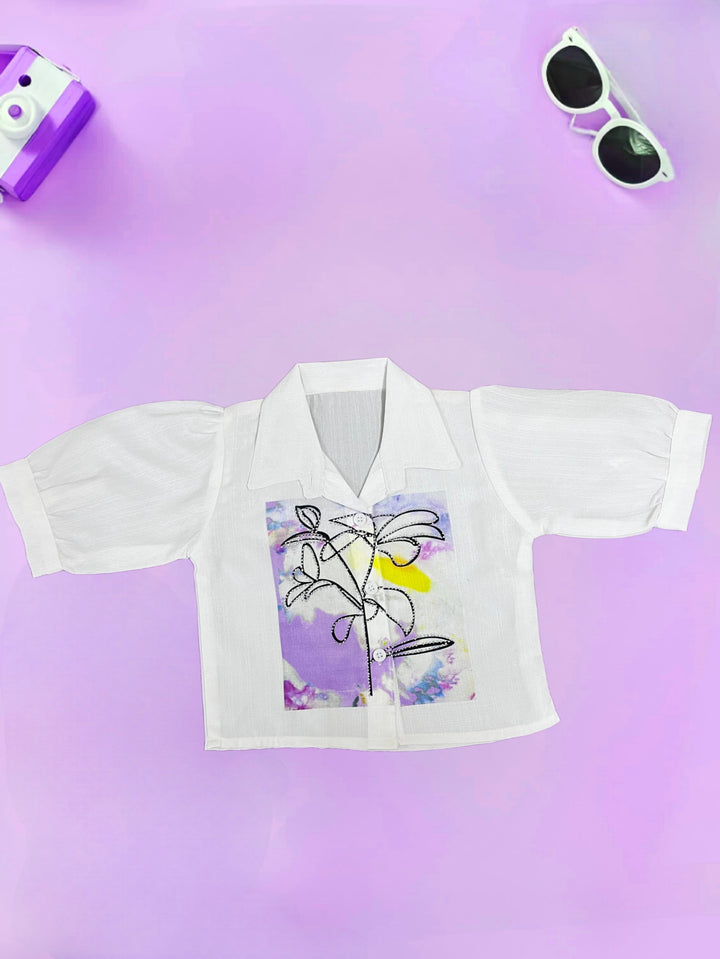 Girl's Cotton Printed Co-Ord  Set [GCS-7333](4-12 Years)