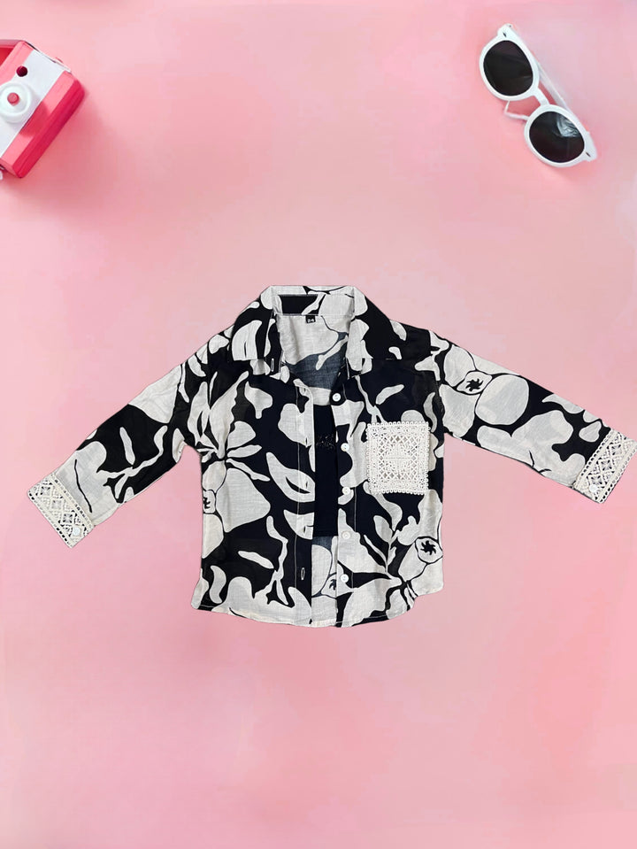 Girls Printed Shirt With Inner [GT-406] [4-12 year]