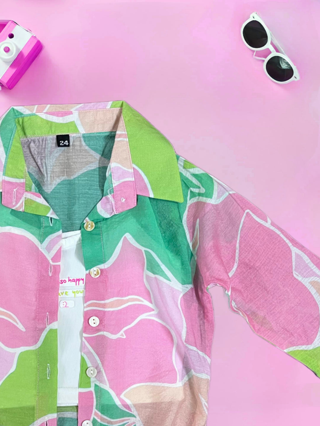 Girls Printed Shirt With Inner [GT-411] [4-12 year]