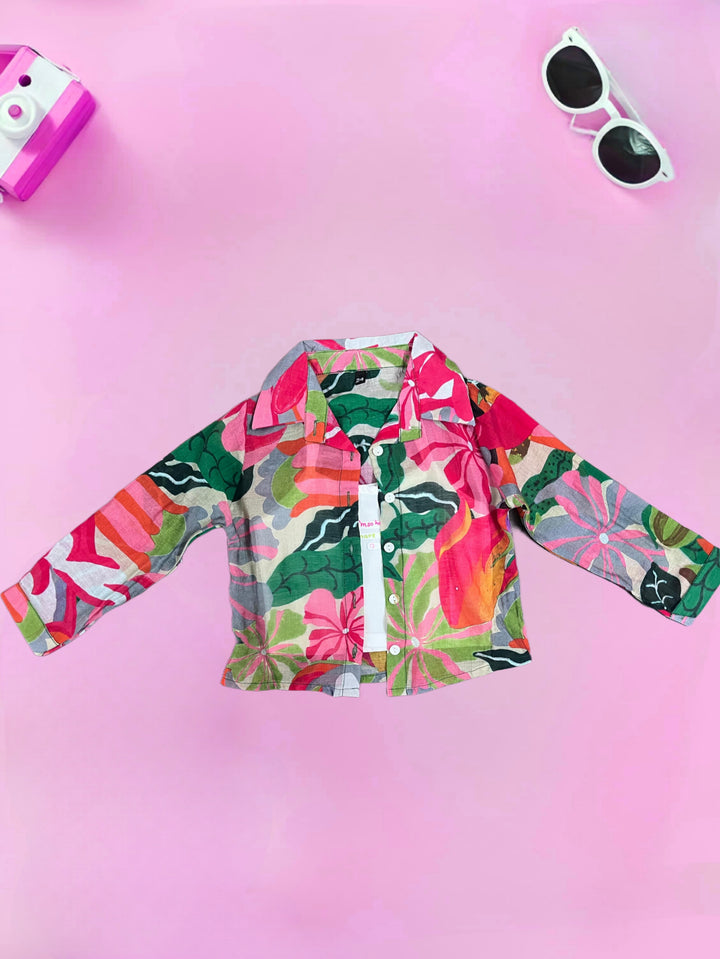 Girls Printed Shirt With Inner [GT-409] [4-12 year]