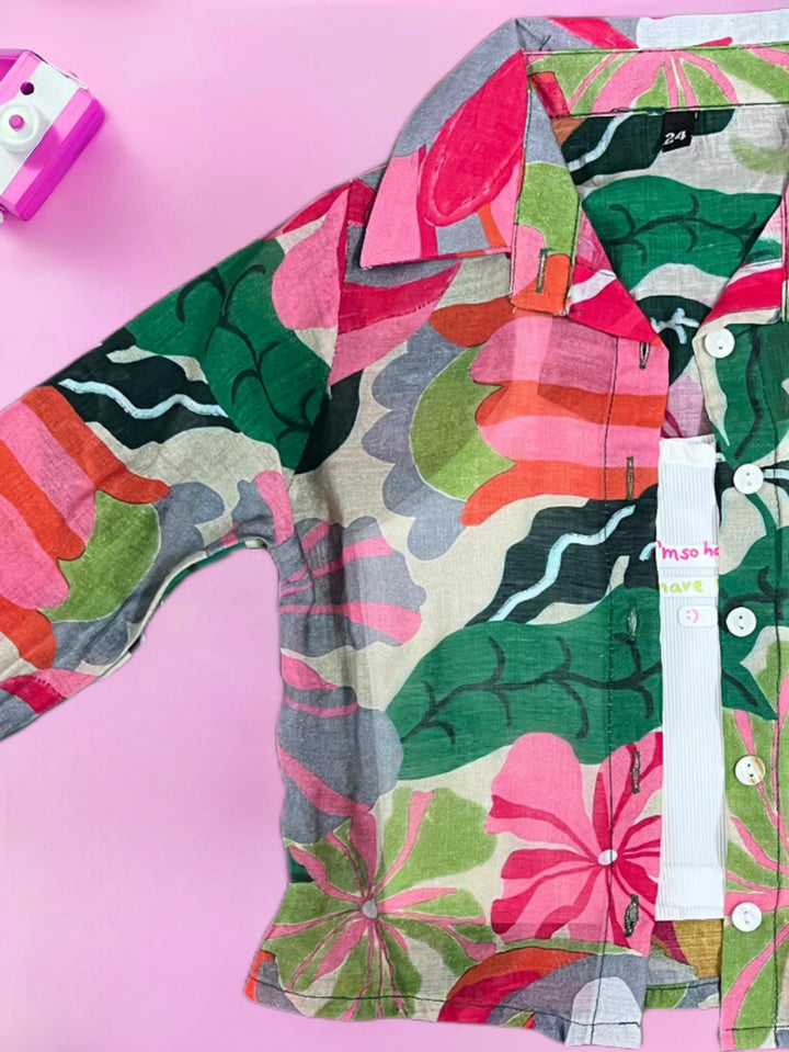 Girls Printed Shirt With Inner [GT-409] [4-12 year]