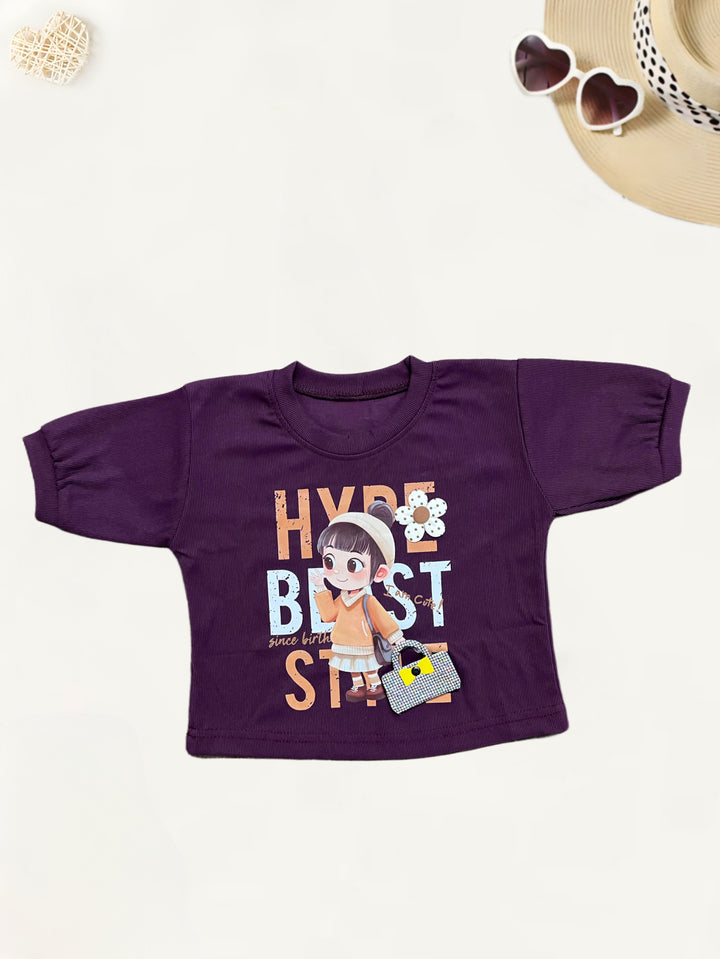 Girl's Wine Co-Ord Set  [GCS-7309] (4-12 Years)