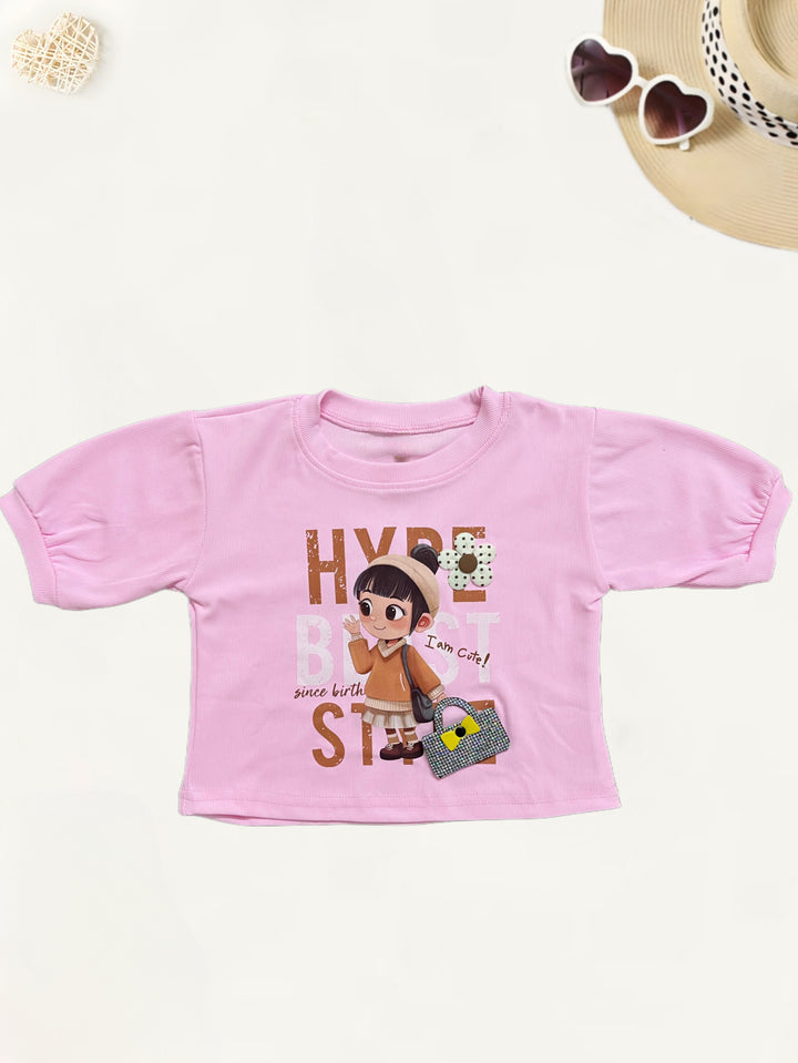 Girl's Baby Pink Co-Ord Set  [GCS-7310] (4-12 Years)