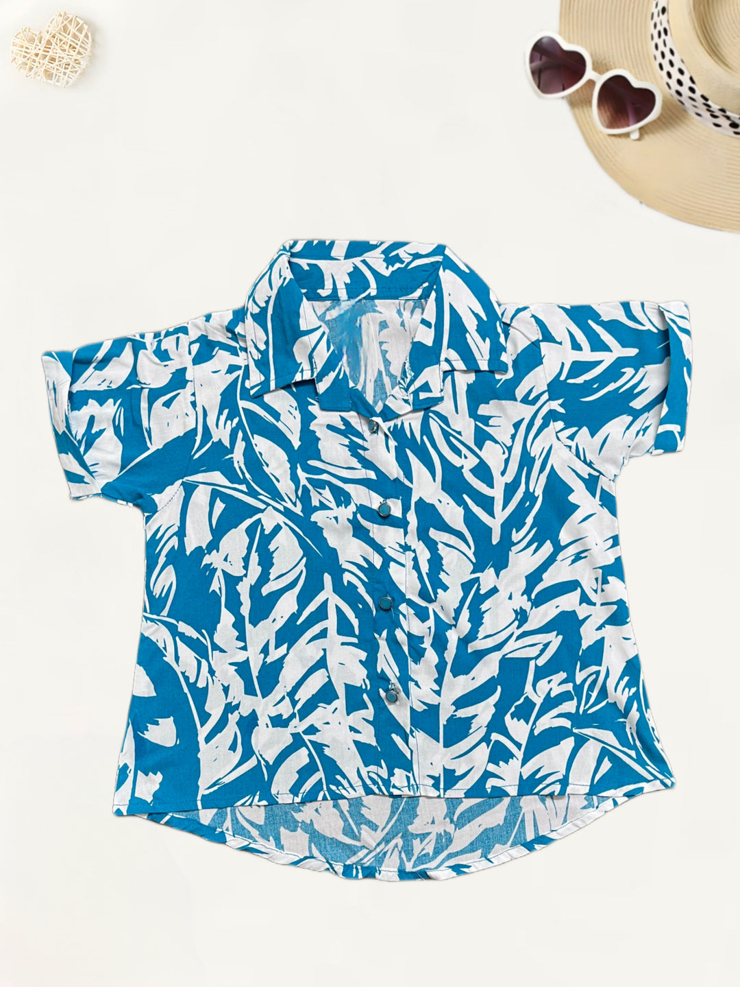 Girl's Printed Relaxed Fit Co-Ord Set  [GCS-7273] (4-12 Years)