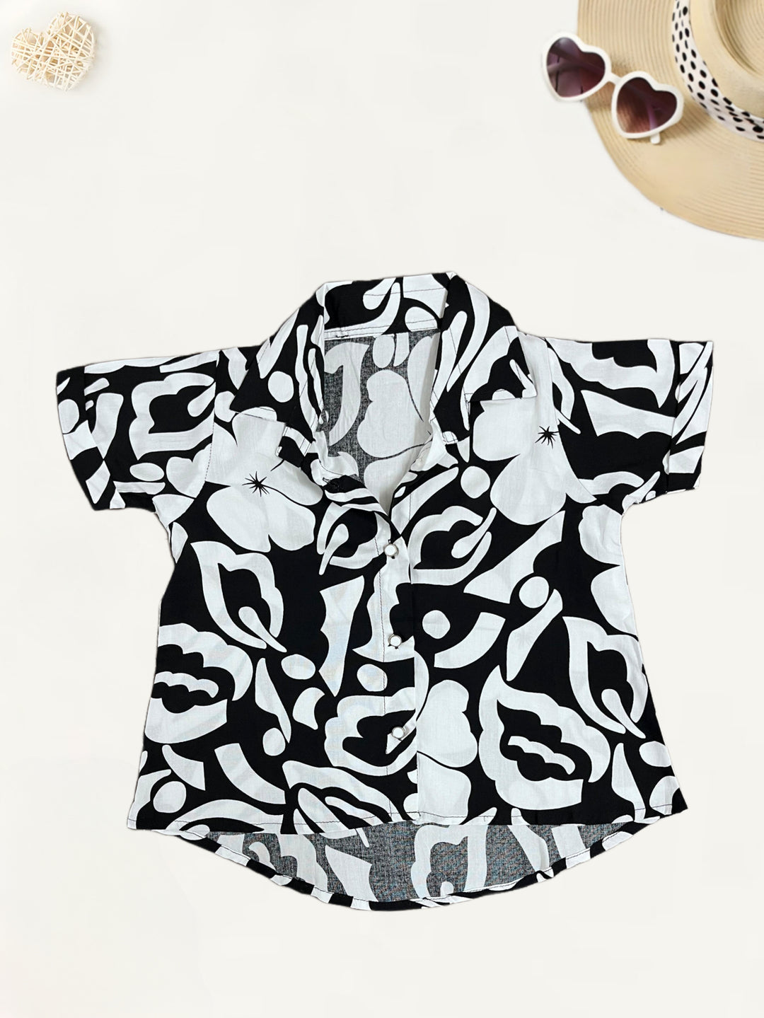 Girl's Printed Relaxed Fit Co-Ord Set  [GCS-7276] (4-12 Years)