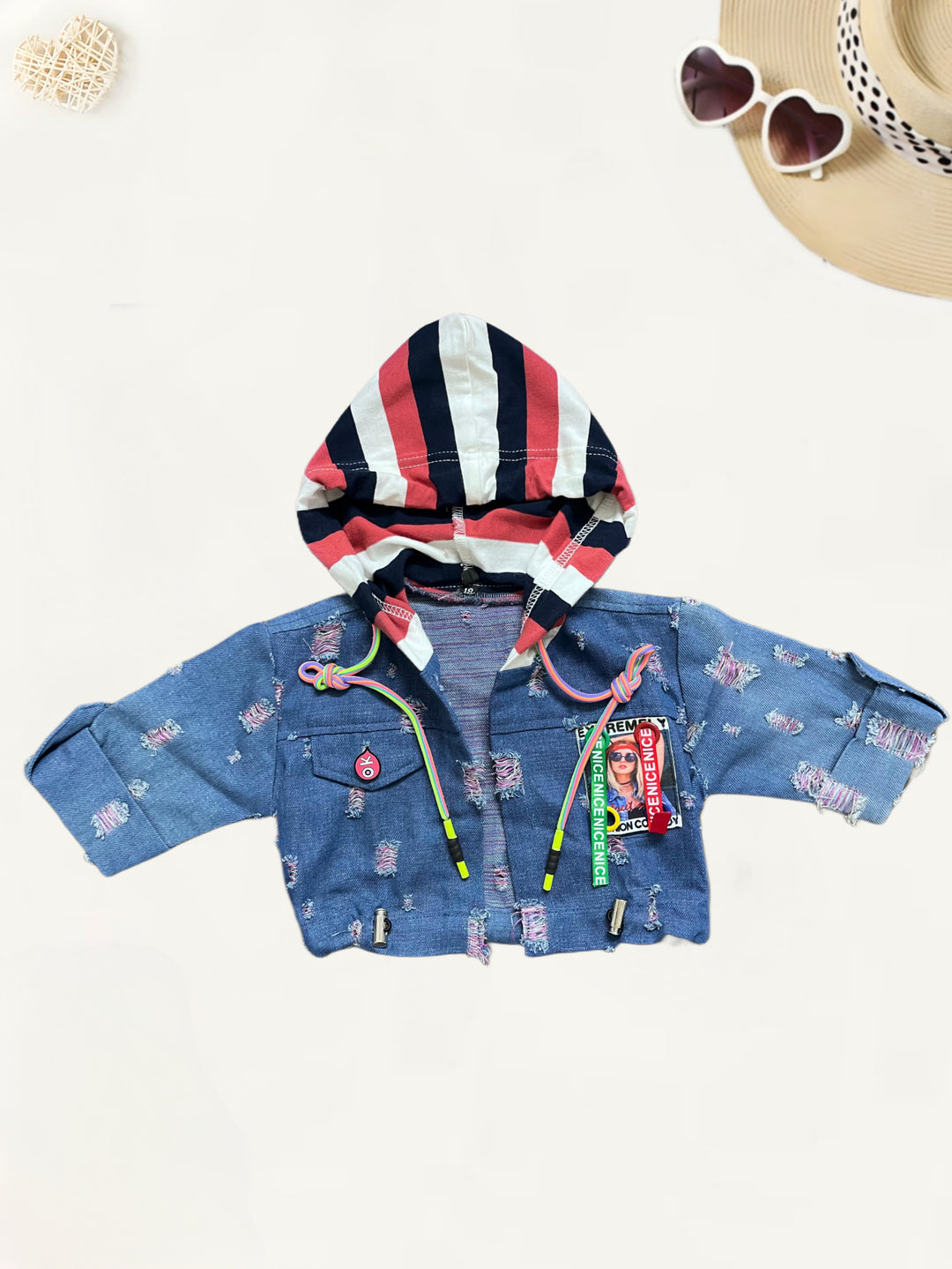 Girls Hooded Red 2 Piece Dress [GD-7281] (1-6Years)