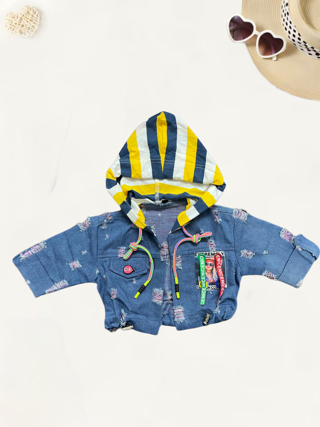Girls Hooded Yellow 2 Piece Dress [GD-7280] (1-6Years)