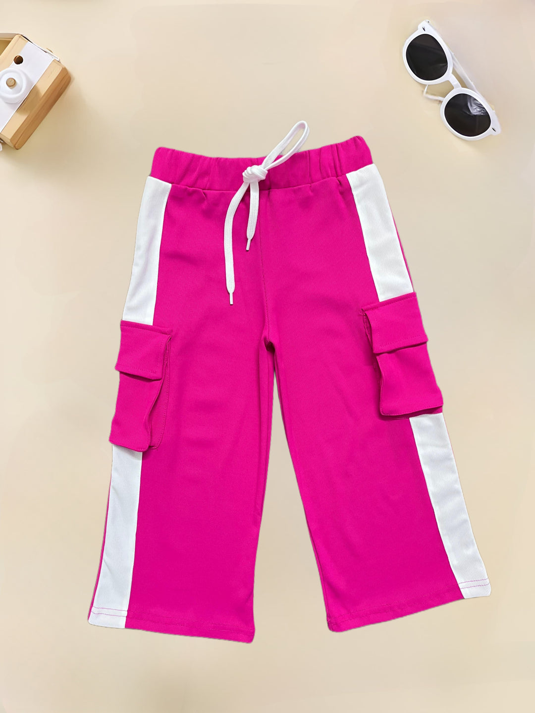 Girl's Hot Pink Funky Co-Ord  Set [GCS-7258](4-12 Years)