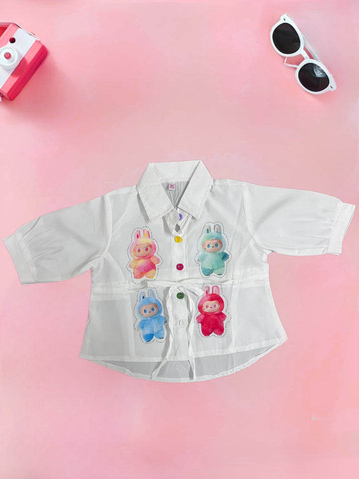 Girls Labubu White Shirt [GT-798] [4-12 year]