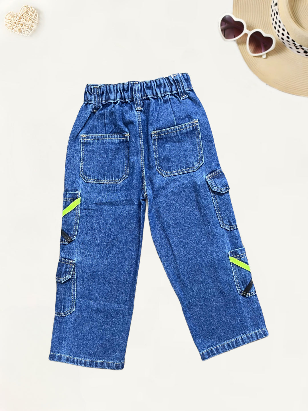 Girls 8 Pocket Wide Leg Jeans[GJ-916] (1-12Years)