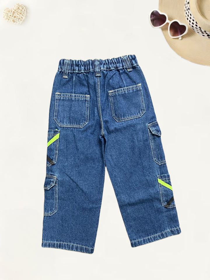 Girls 8 Pocket Wide Leg Jeans[GJ-936] (1-12Years)