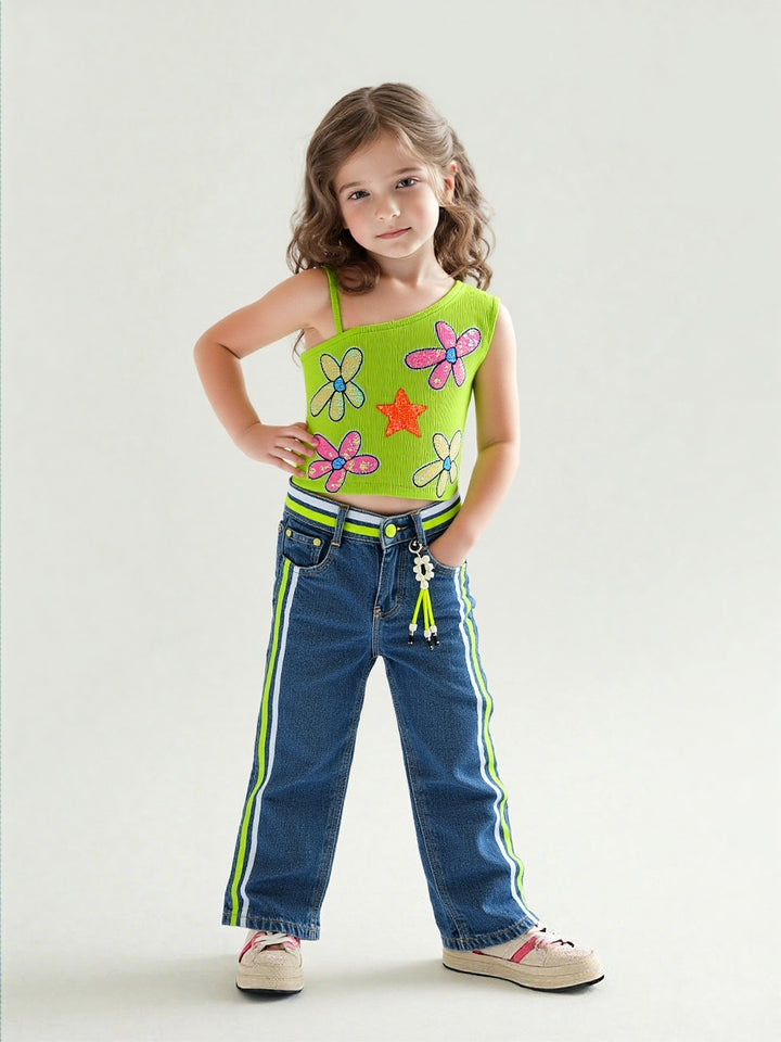 Girls  One-Shoulder Partywear Top [GT-307] [4-12 Year]