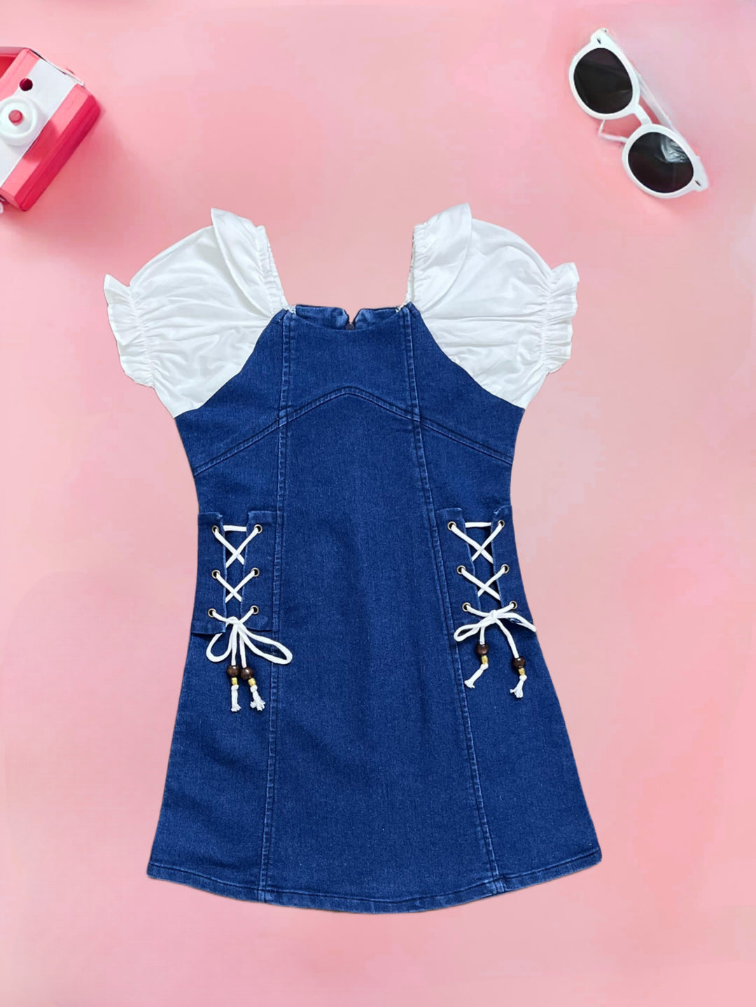 Girls Dark Denim One-piece [GD-7195] (4-12 Years)