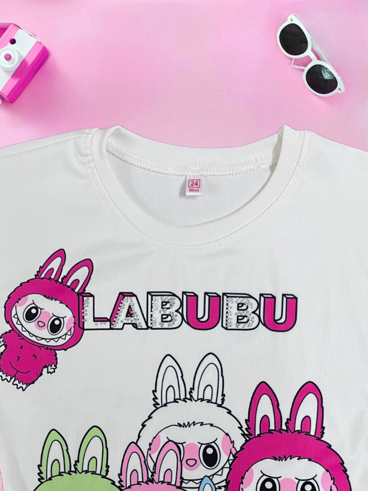Girl's Labubu Hot Pink Co-Ord Set [GCS-7138] (4-12 Years)