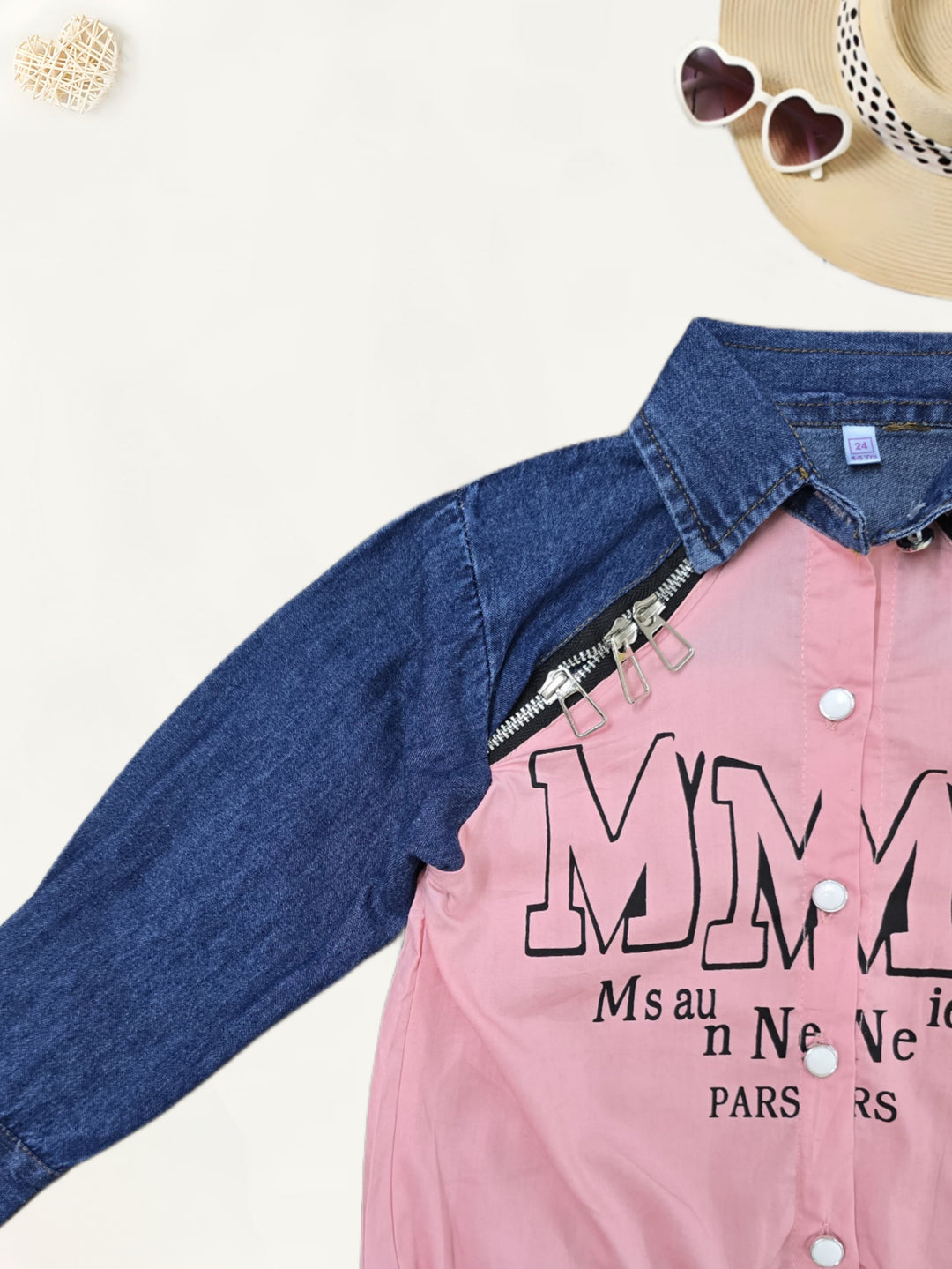 Girls Fancy Designer Peach Shirt [GT-781] [4-12 Years]