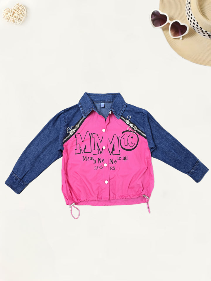 Girls Fancy Designer Pink Shirt [GT-428] [4-12 Years]