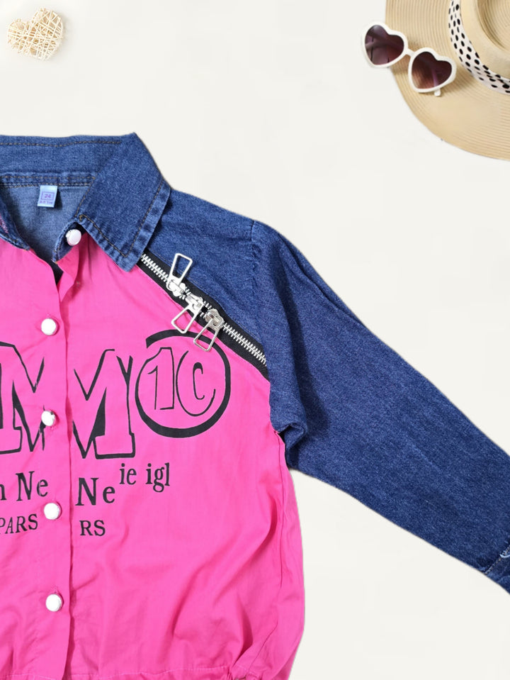 Girls Fancy Designer Pink Shirt [GT-428] [4-12 Years]