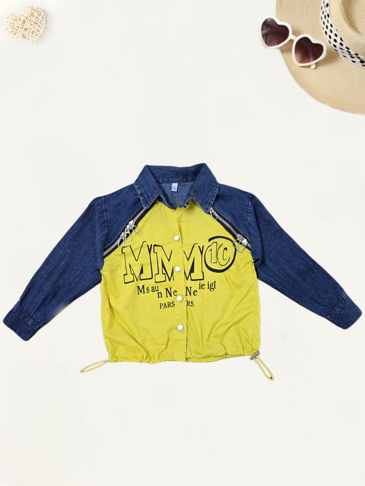 Girls Fancy Designer Mustard Yellow Shirt [GT-433] [4-12 Years]