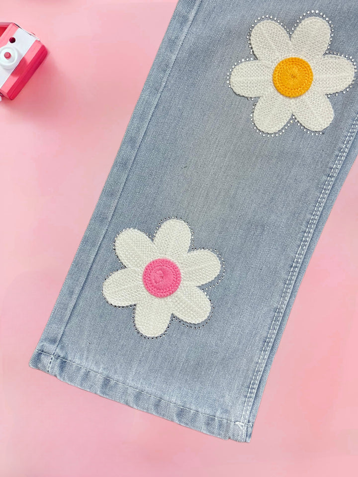 Girls Fancy Designer Straight Fit Jeans[GJ-998] (3-14Years)