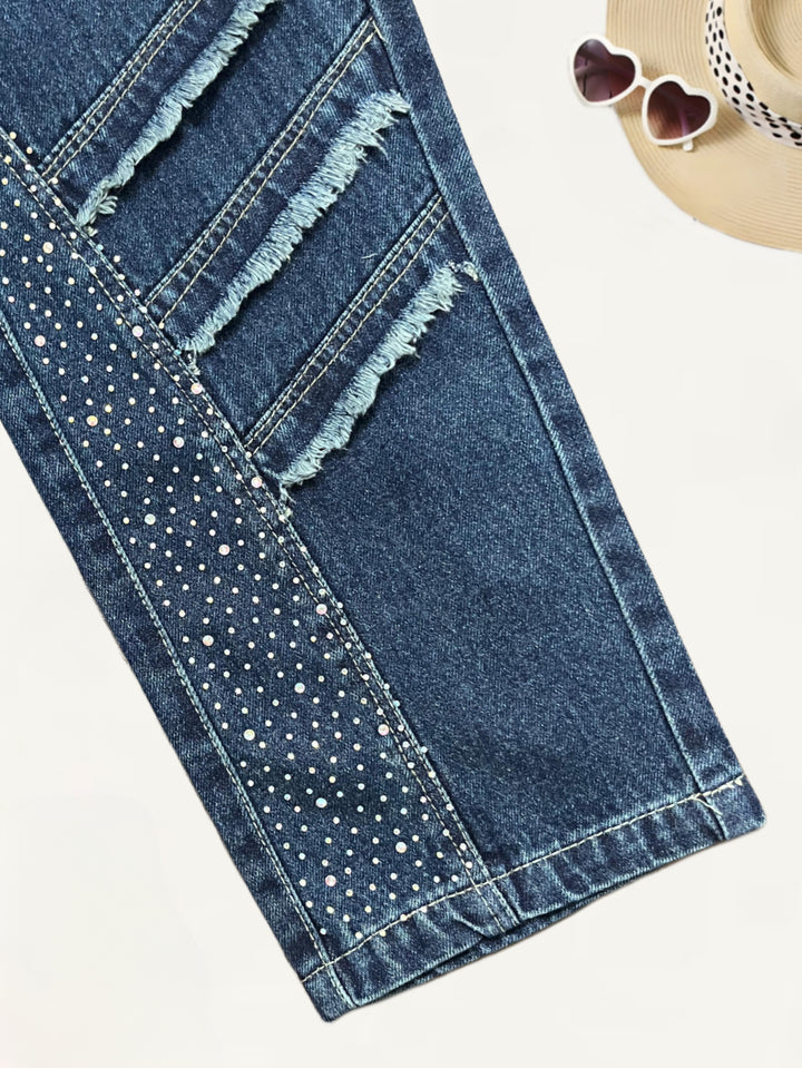Girls Embellished Denim Jeans[GJ-846] (1-12Years)
