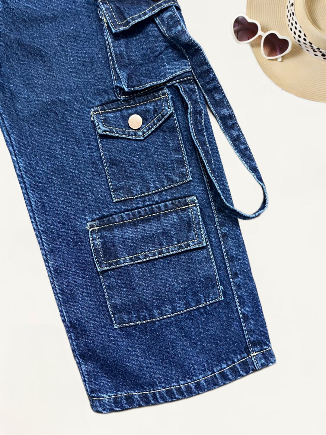 Girls Designer Cargo Pocket Straight Fit Jeans[GJ-964] (4-12Years)