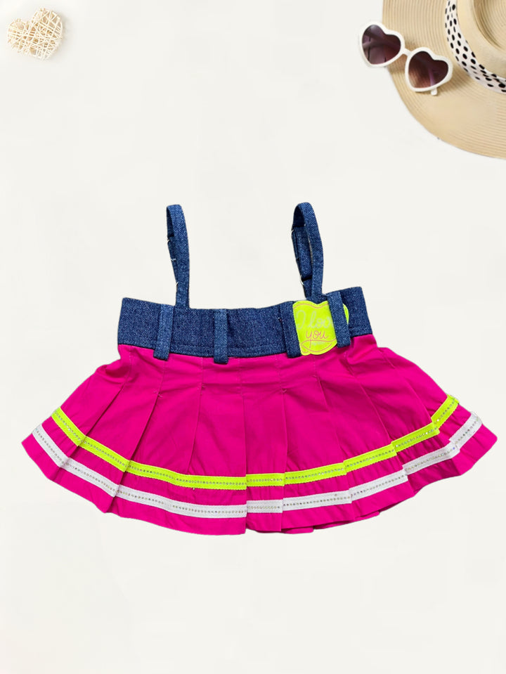Girls Spaghetti Party wear Pink top [GT-437] [1-6 Year]
